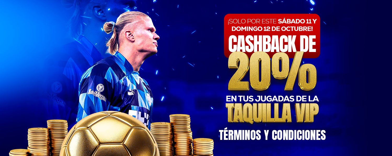 20% de cashback en Taquilla VIP 